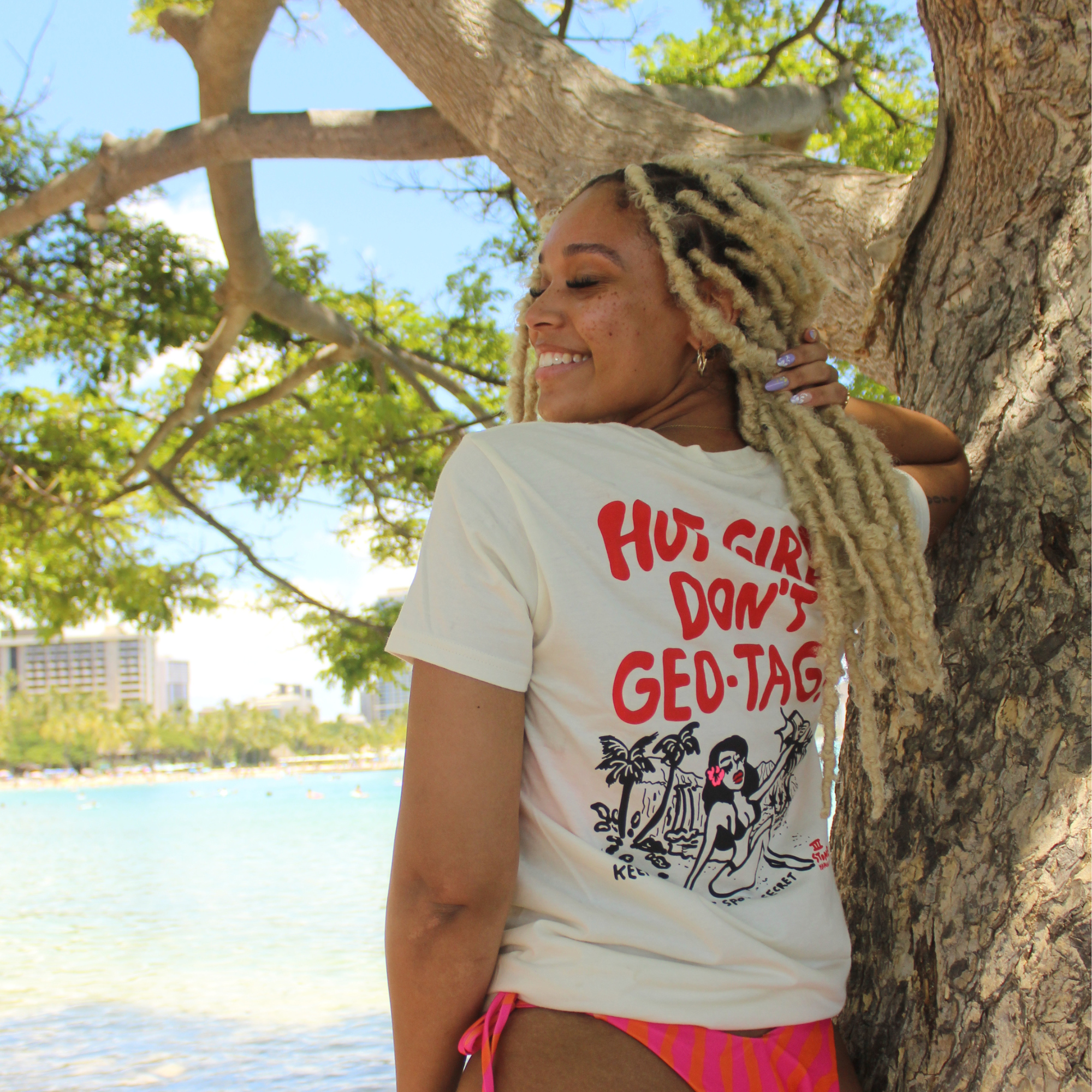 Hot Girls Don't Geo-Tag Tee - Embrace the Secret Surf Spots | 3rd